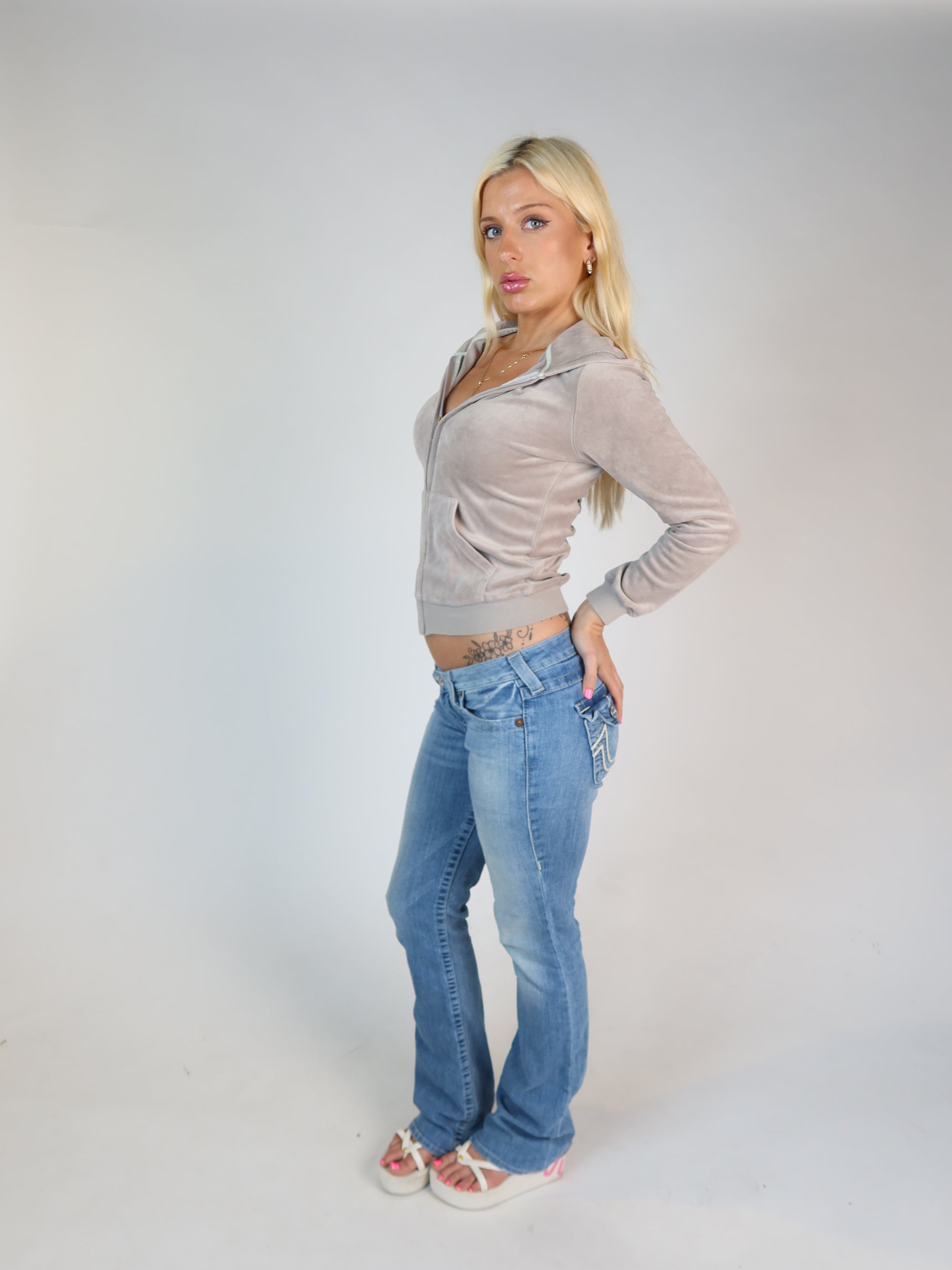 Juicy Grey Velour Hoodie S/M
