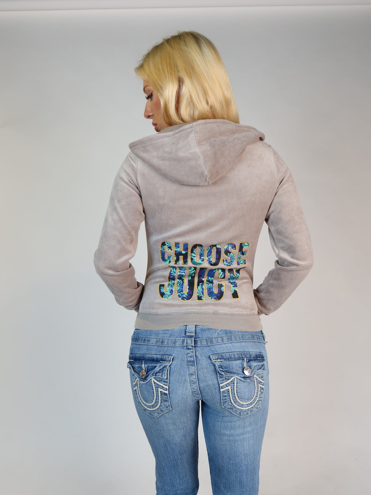 Juicy Grey Velour Hoodie S/M