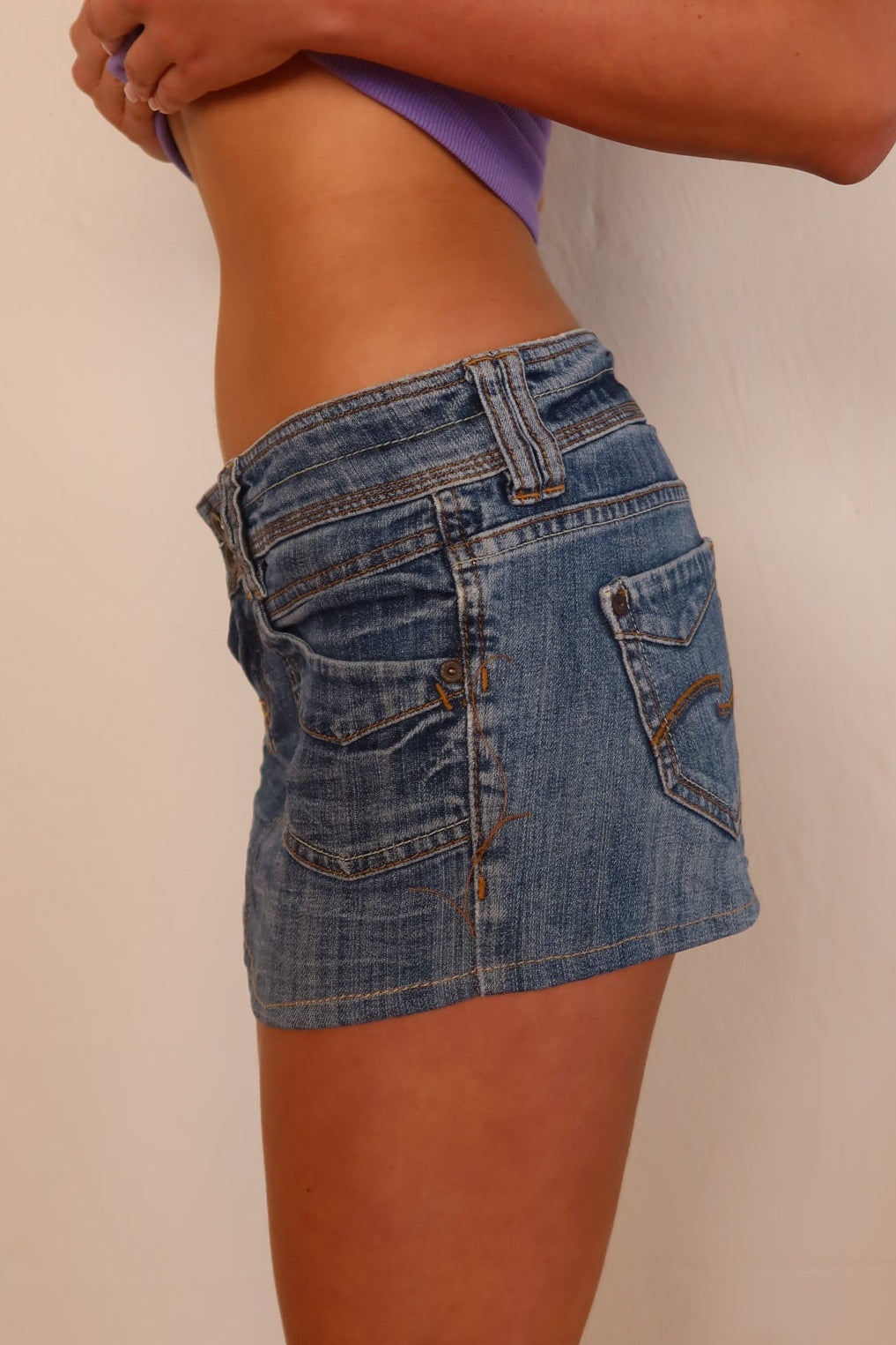Y2k Denim Mini Skirt XS