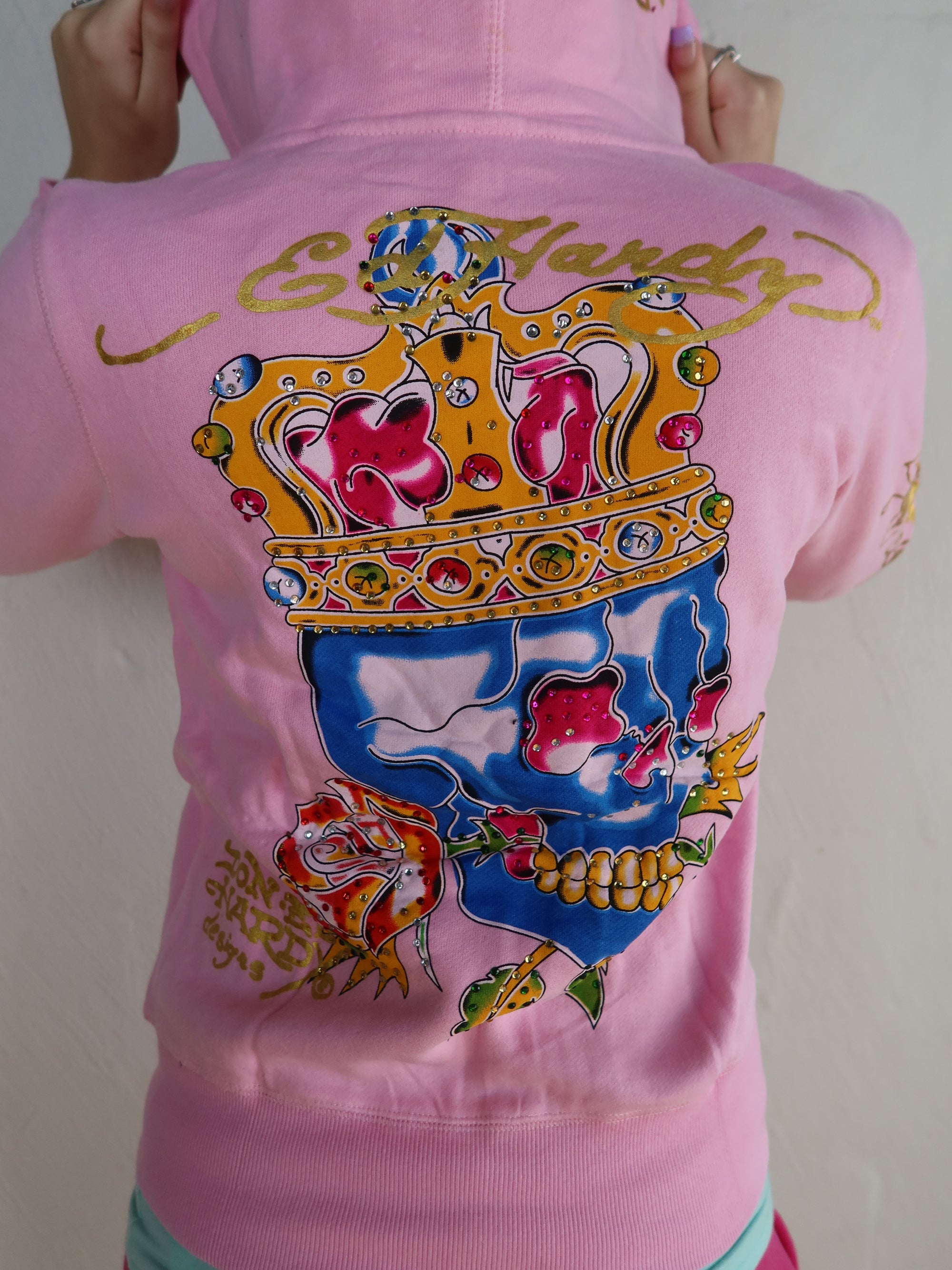 Vtg Ed Hardy Hoodie S