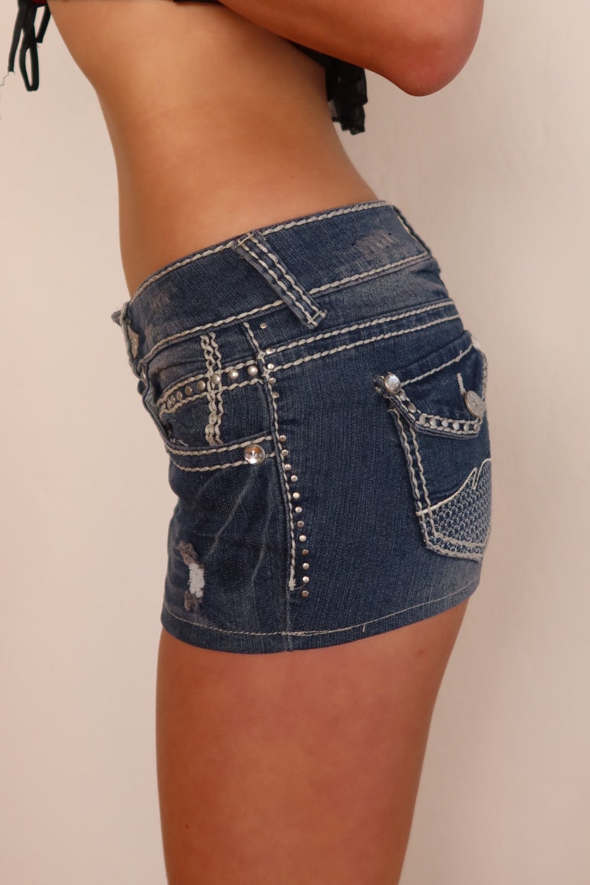 Y2k Denim Mini Skirt XS
