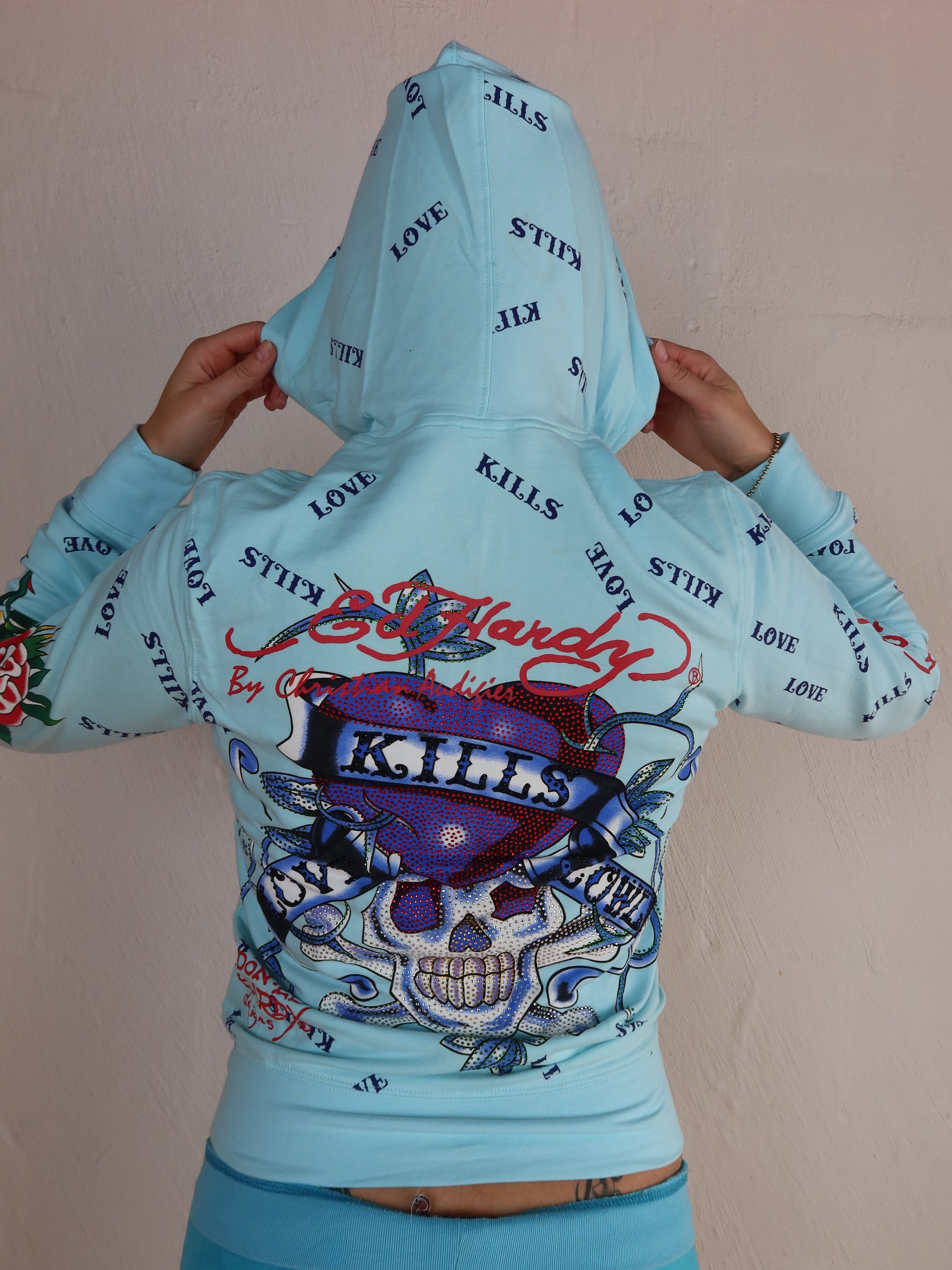 Vtg Ed Hardy Hoodie S/M