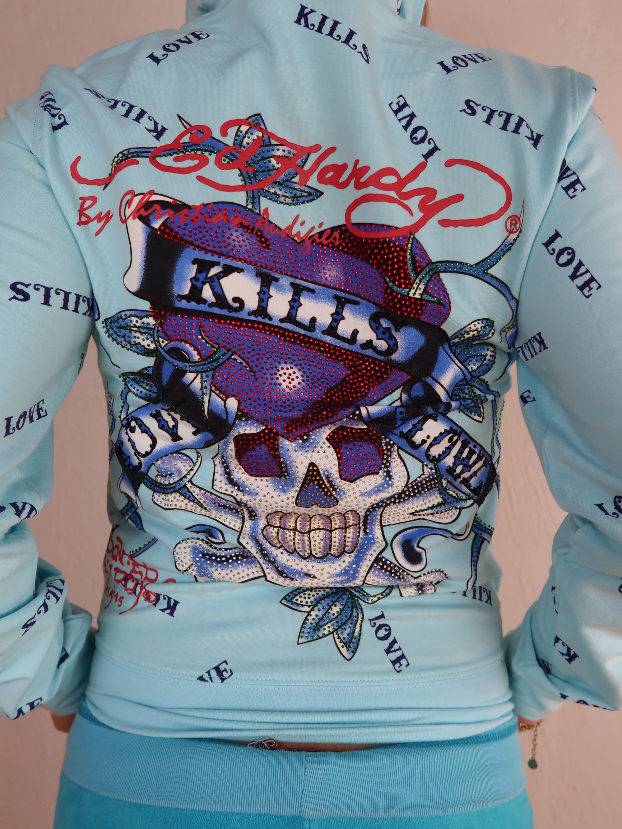 Vtg Ed Hardy Hoodie S/M