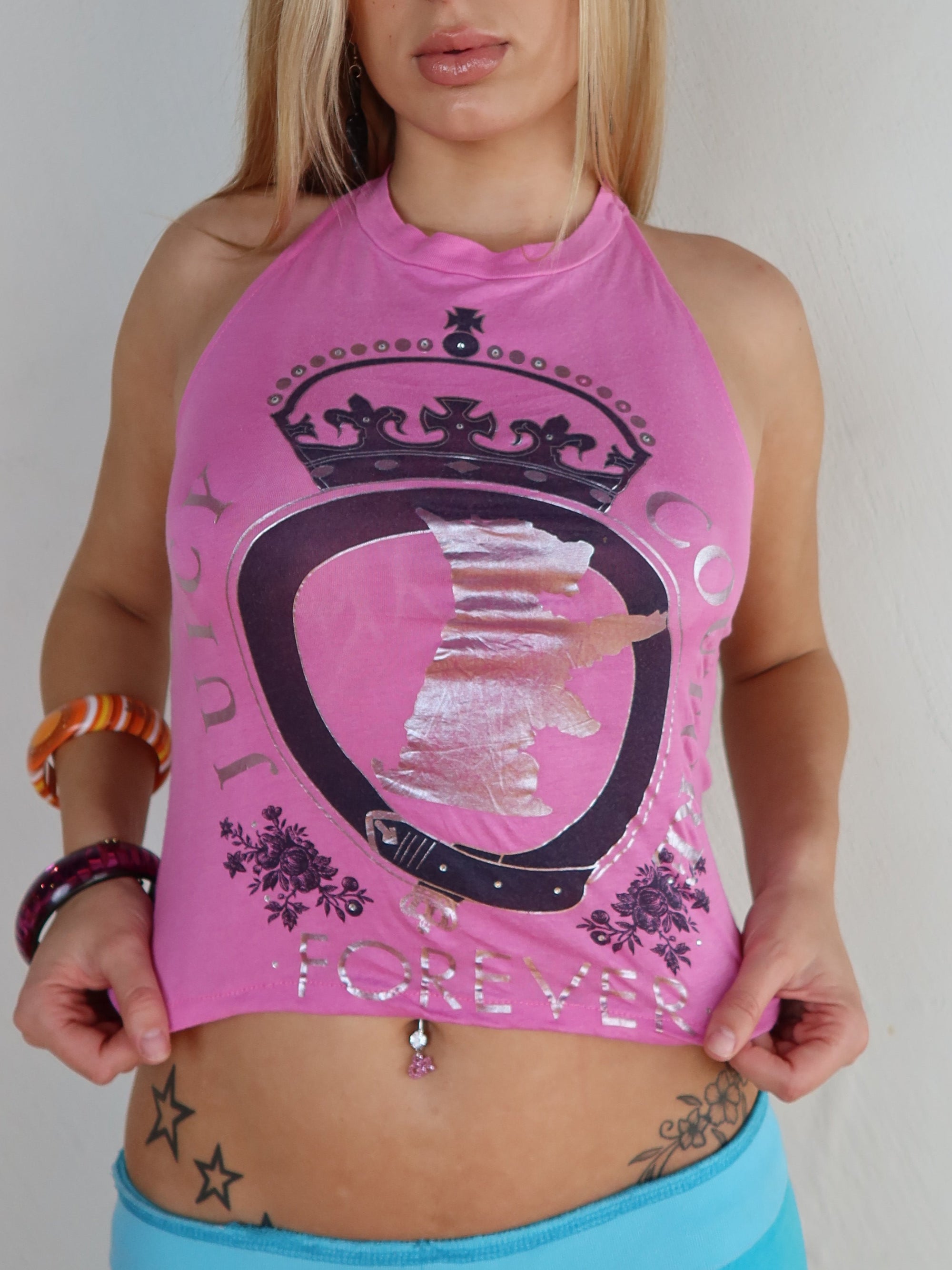 Y2K Juicy Halter Top S/M