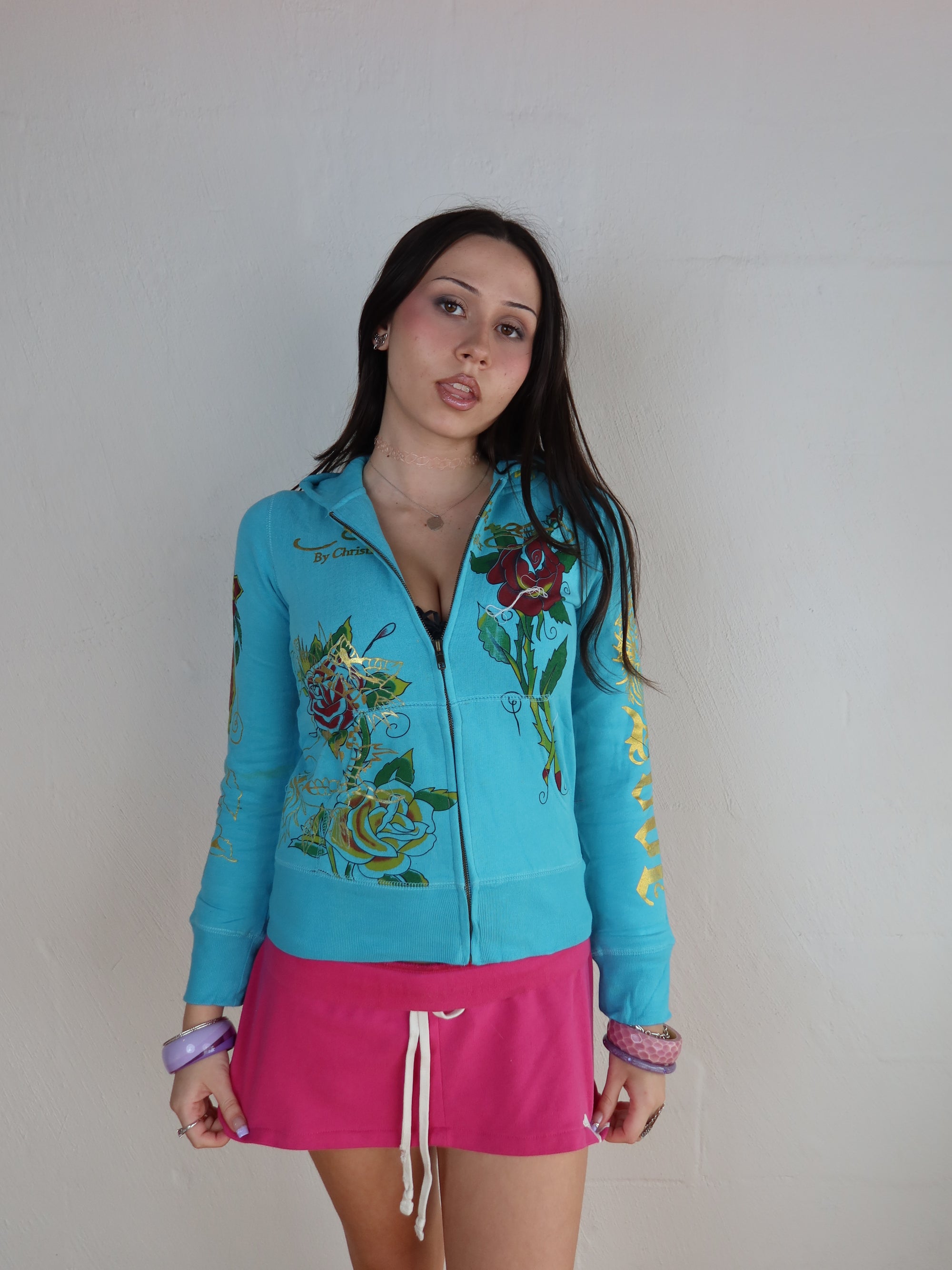 Vtg Ed Hardy Hoodie S