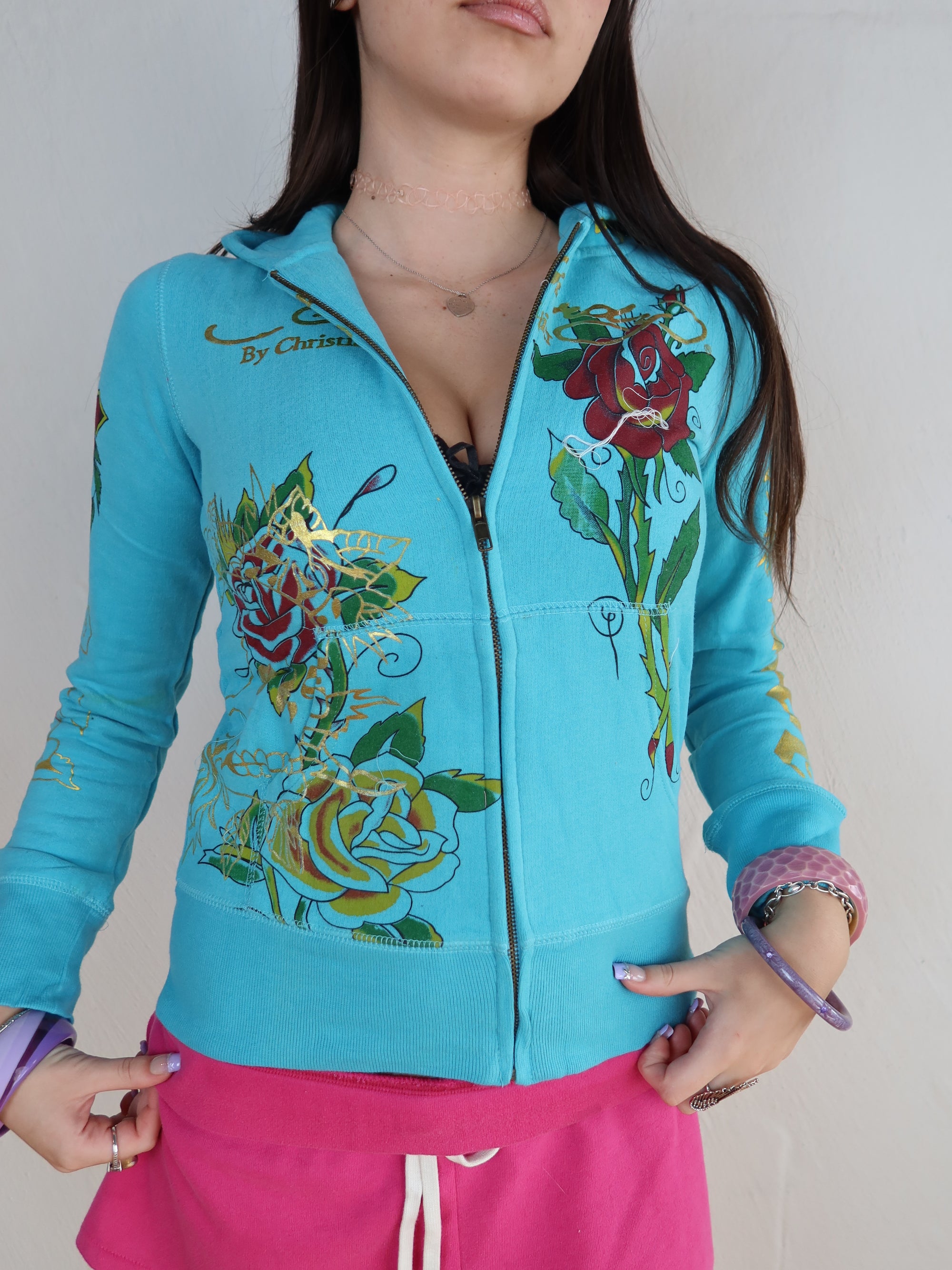Vtg Ed Hardy Hoodie S