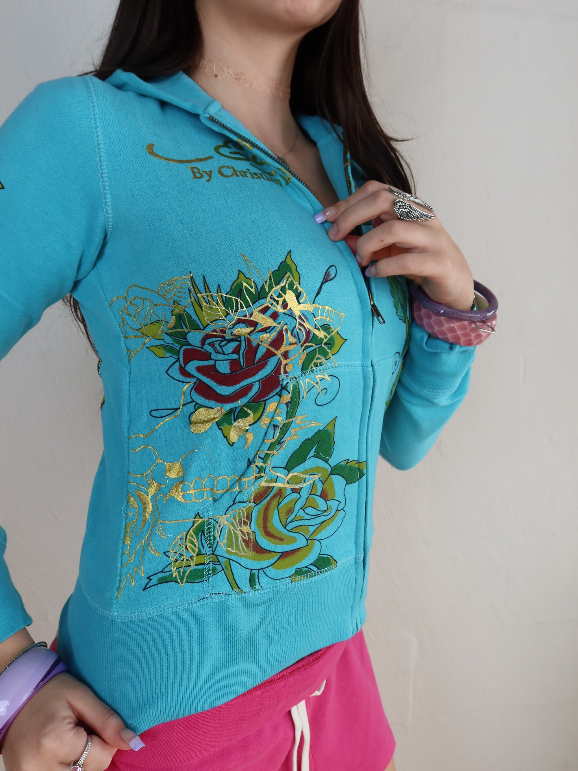 Vtg Ed Hardy Hoodie S