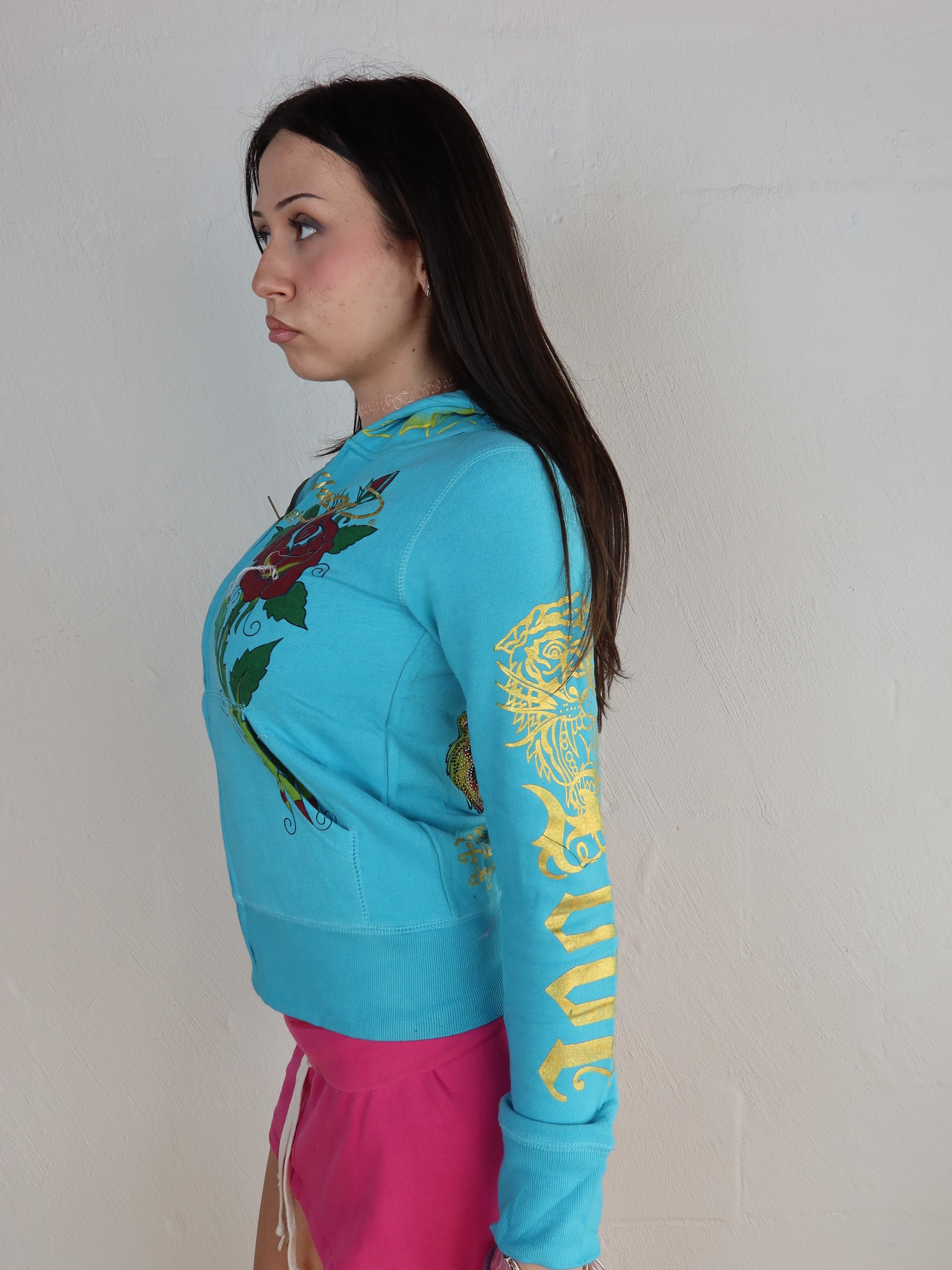 Vtg Ed Hardy Hoodie S