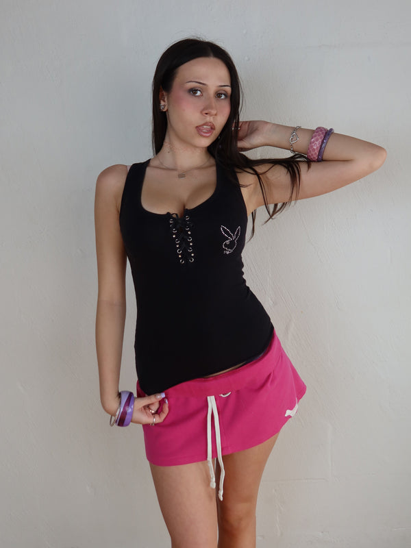 Vintage Playboy tank top, Y2K resale clothing at Brat's Closet.