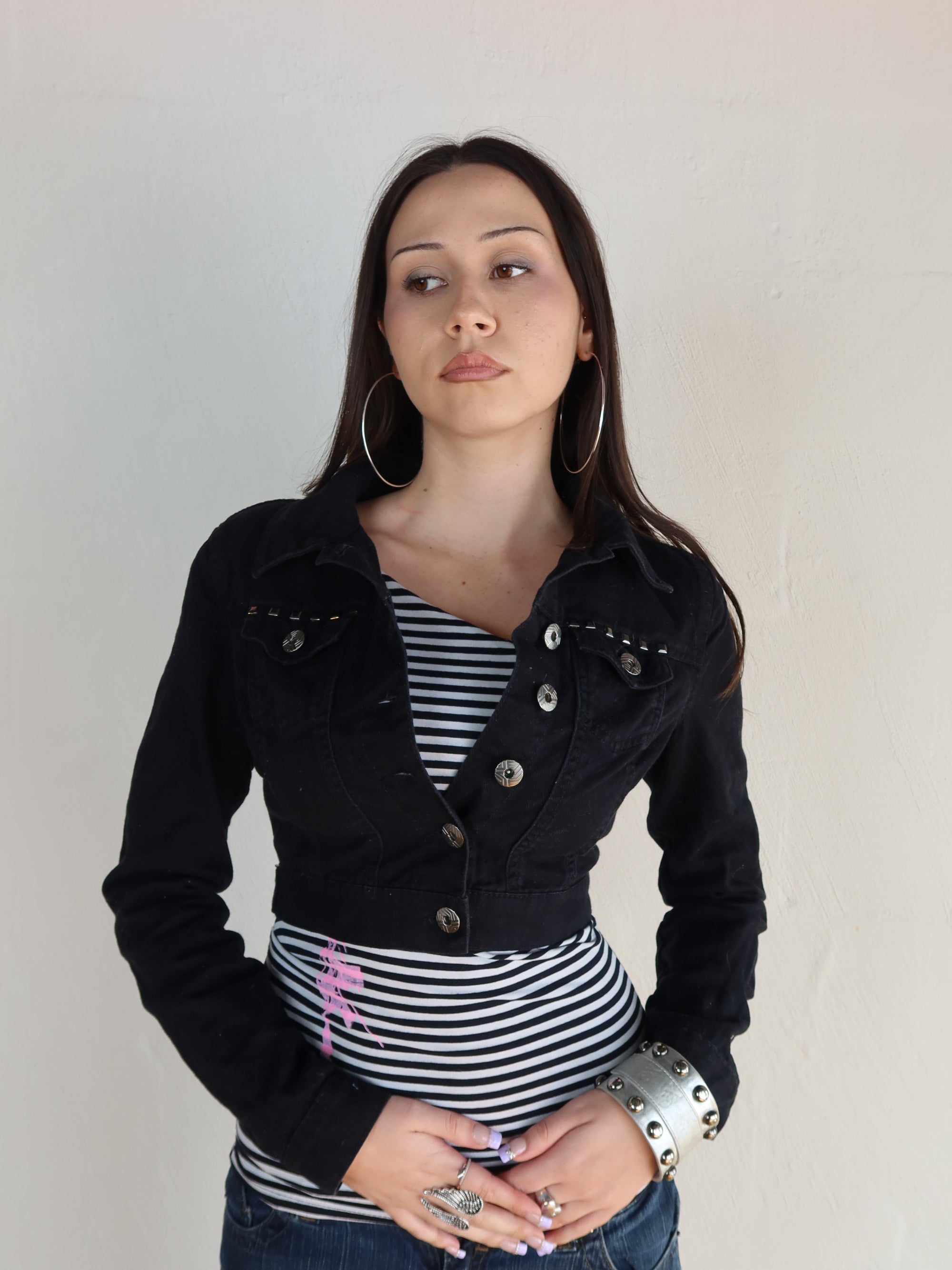 00's Studded Denim Jacket S