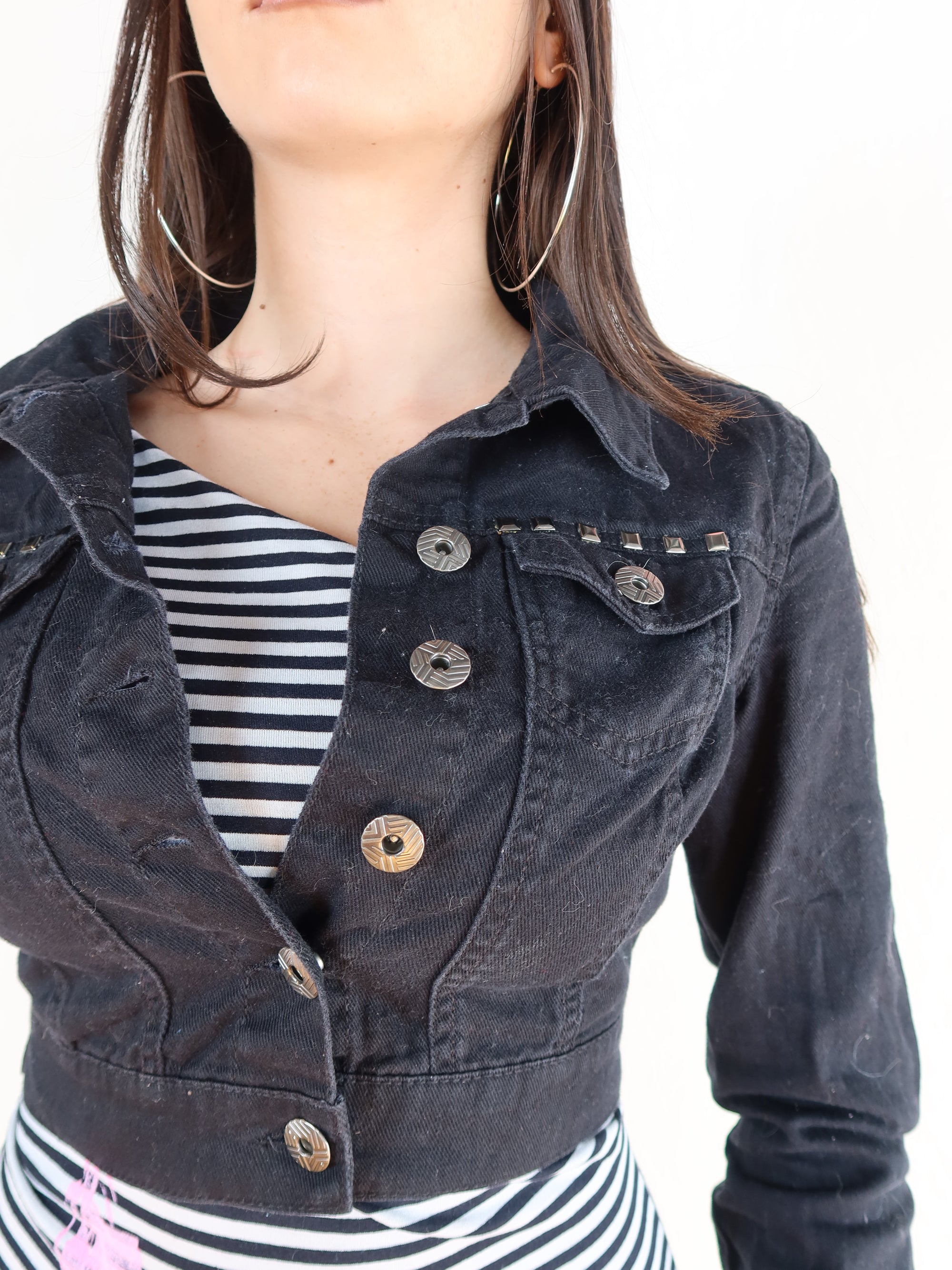 00's Studded Denim Jacket S