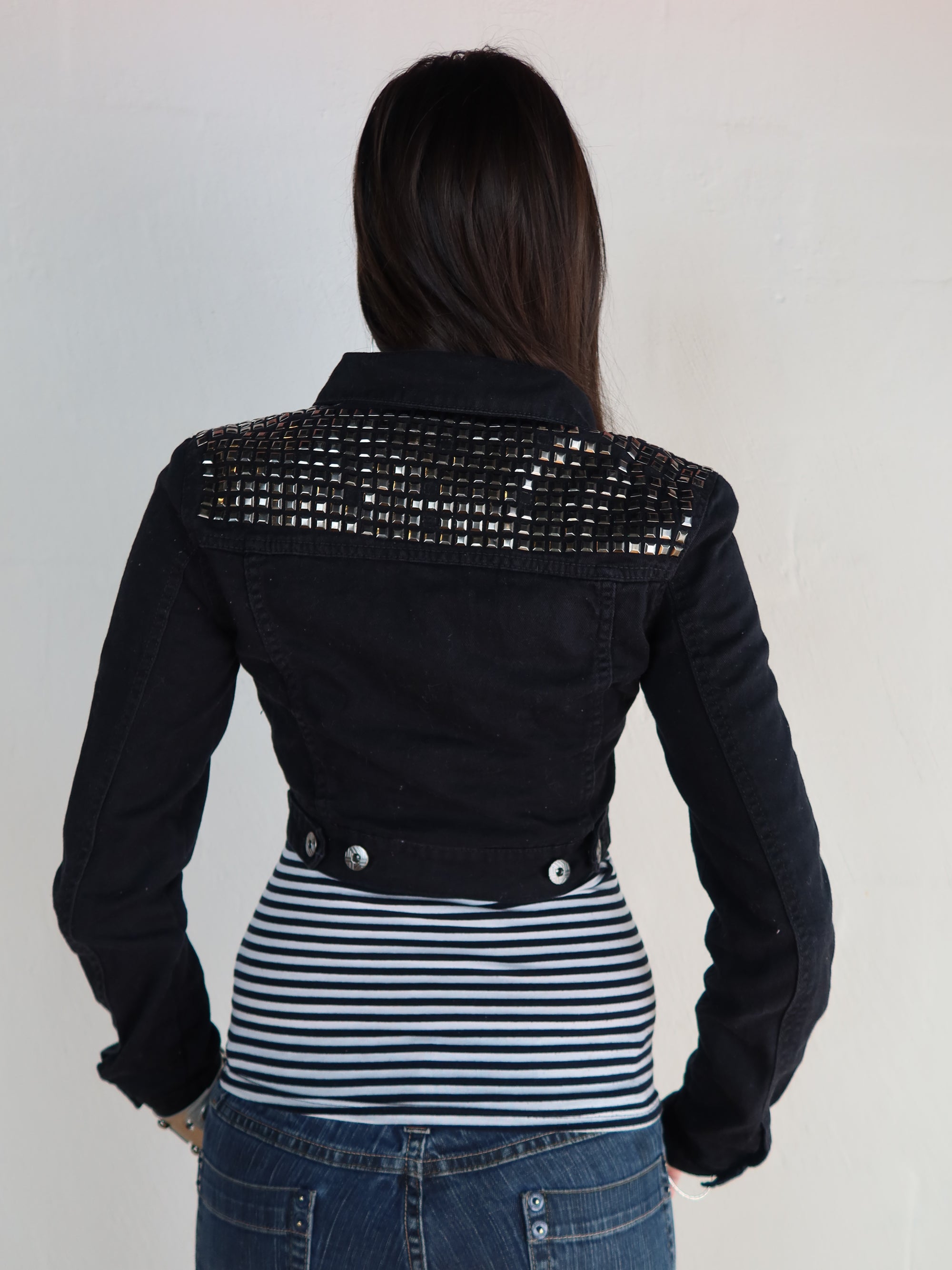 00's Studded Denim Jacket S